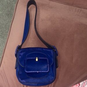 Pony hair mini shoulder bag